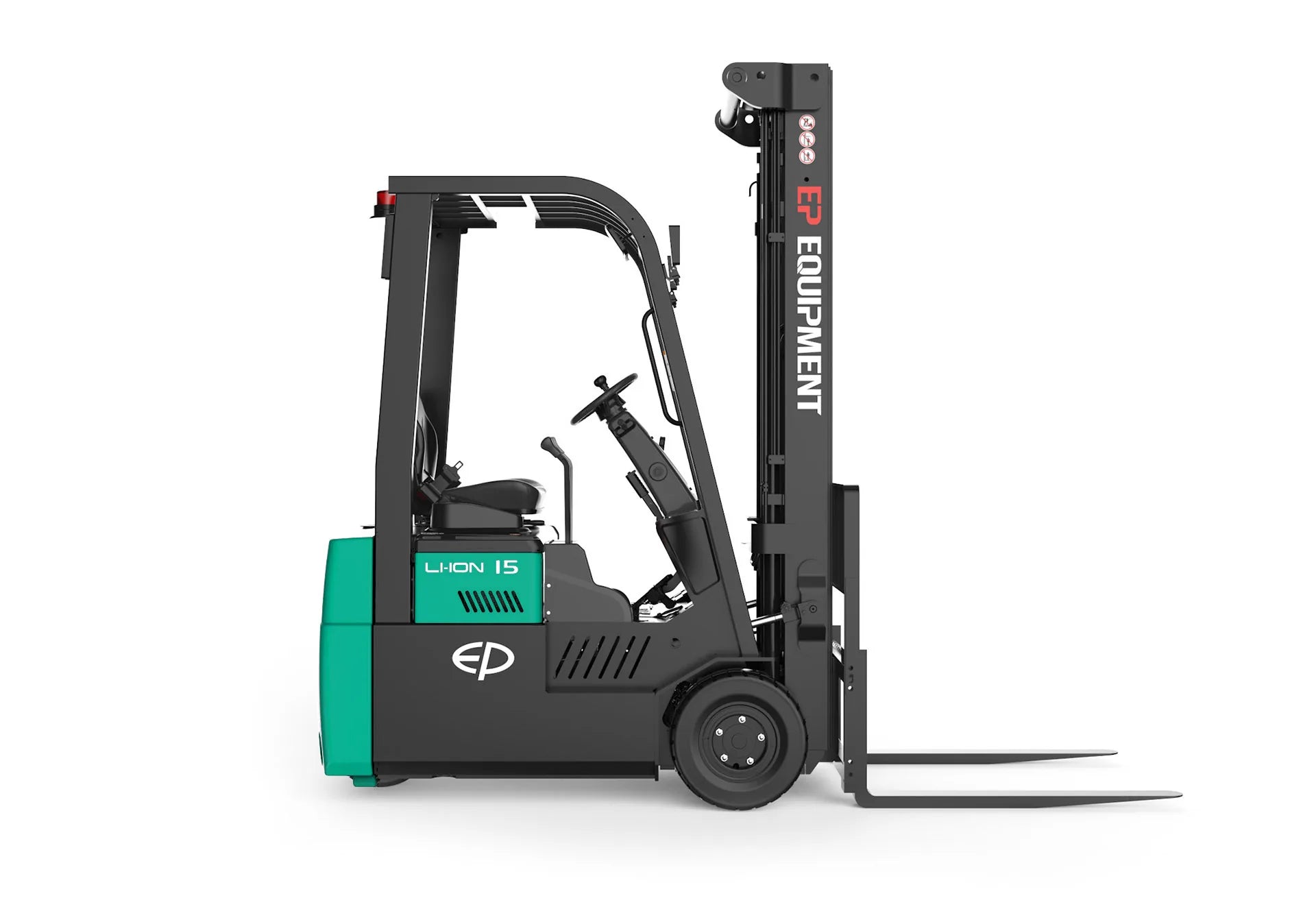 EP TVL151 – 1500 kg – elektrisk gaffeltruck side hoyre (2 av 6)